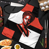 Chimamanda Ngozi Adichie Apron with Bold Red Portrait, We Should All Be Feminists Quote - Wonder Print Shop