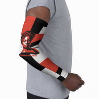Chimamanda Ngozi Adichie Arm Sleeves with Bold Red Portrait, We Should All Be Feminists Quote - Wonder Print Shop