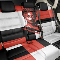 Chimamanda Ngozi Adichie Back Car Seat Cover with Bold Red Portrait, We Should All Be Feminists Quote - Wonder Print Shop