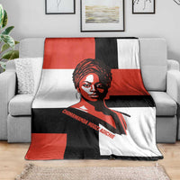 Chimamanda Ngozi Adichie Blanket with Bold Red Portrait, We Should All Be Feminists Quote - Wonder Print Shop