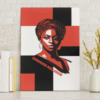 Chimamanda Ngozi Adichie Canvas Wall Art with Bold Red Portrait, We Should All Be Feminists Quote - Wonder Print Shop
