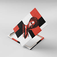 Chimamanda Ngozi Adichie Canvas Wall Art with Bold Red Portrait, We Should All Be Feminists Quote - Wonder Print Shop
