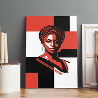 Chimamanda Ngozi Adichie Canvas Wall Art with Bold Red Portrait, We Should All Be Feminists Quote - Wonder Print Shop