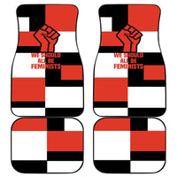 Chimamanda Ngozi Adichie Car Mats with Bold Red Portrait, We Should All Be Feminists Quote - Wonder Print Shop