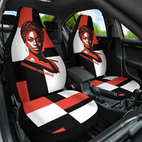 Chimamanda Ngozi Adichie Car Seat Cover with Bold Red Portrait, We Should All Be Feminists Quote - Wonder Print Shop