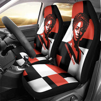 Chimamanda Ngozi Adichie Car Seat Cover with Bold Red Portrait, We Should All Be Feminists Quote - Wonder Print Shop