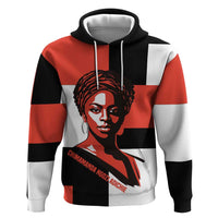 Chimamanda Ngozi Adichie Hoodie with Bold Red Portrait, We Should All Be Feminists Quote - Wonder Print Shop