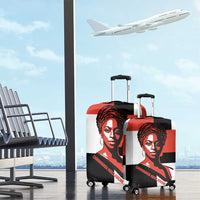 Chimamanda Ngozi Adichie Luggage Cover with Bold Red Portrait, We Should All Be Feminists Quote - Wonder Print Shop