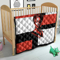 Chimamanda Ngozi Adichie Quilt with Bold Red Portrait, We Should All Be Feminists Quote - Wonder Print Shop