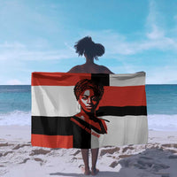 Chimamanda Ngozi Adichie Sarong with Bold Red Portrait, We Should All Be Feminists Quote - Wonder Print Shop