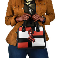 Chimamanda Ngozi Adichie Shoulder Handbag with Bold Red Portrait, We Should All Be Feminists Quote - Wonder Print Shop