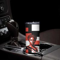 Chimamanda Ngozi Adichie Skinny Tumbler with Bold Red Portrait, We Should All Be Feminists Quote - Wonder Print Shop