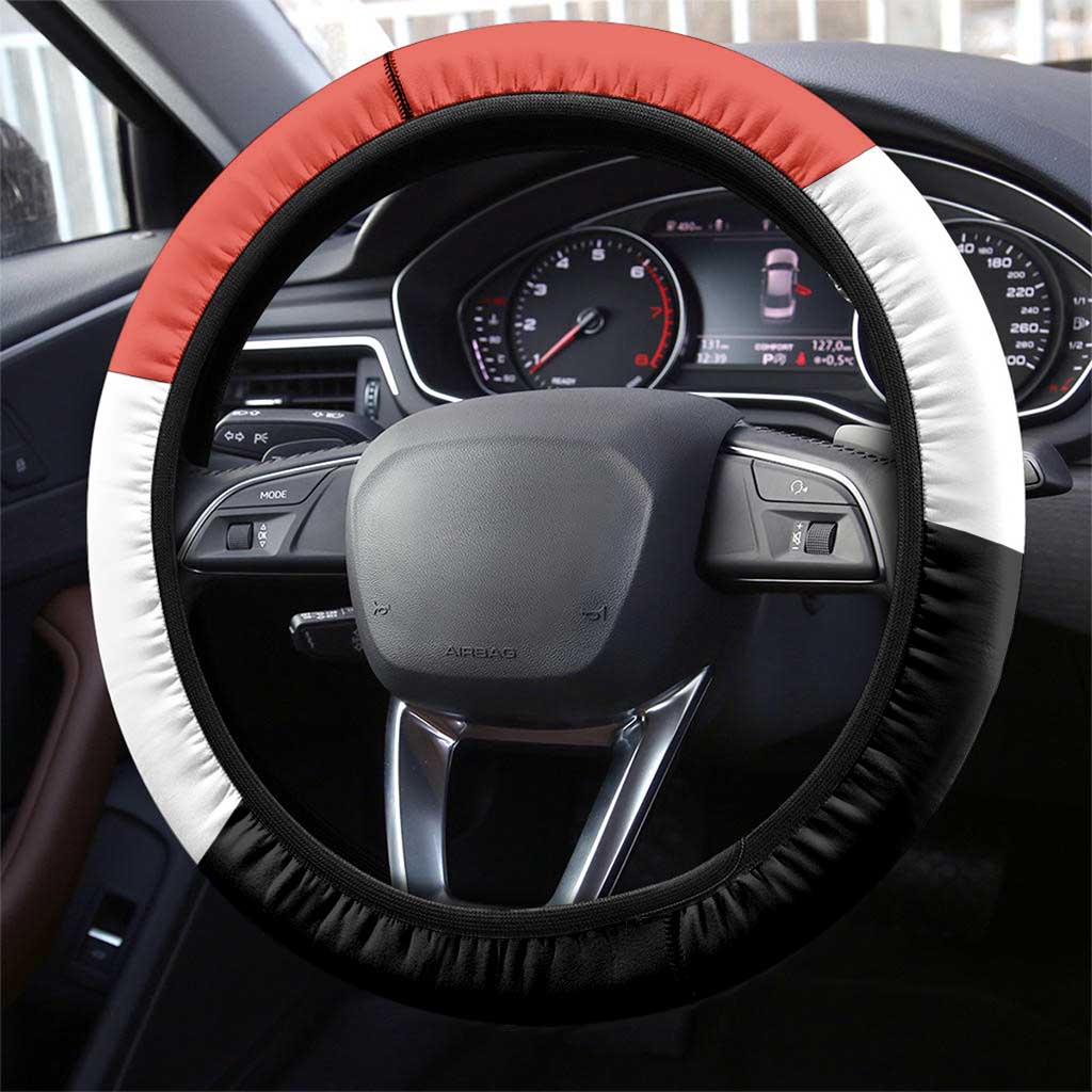 Chimamanda Ngozi Adichie Steering Wheel Cover with Bold Red Portrait, We Should All Be Feminists Quote - Wonder Print Shop
