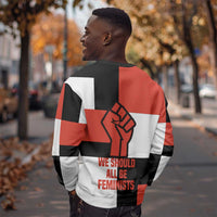 Chimamanda Ngozi Adichie Sweatshirt with Bold Red Portrait, We Should All Be Feminists Quote - Wonder Print Shop