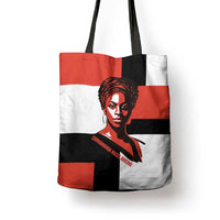 Chimamanda Ngozi Adichie Tote Bag with Bold Red Portrait, We Should All Be Feminists Quote - Wonder Print Shop