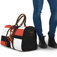 Chimamanda Ngozi Adichie Travel Bag with Bold Red Portrait, We Should All Be Feminists Quote - Wonder Print Shop