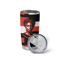 Chimamanda Ngozi Adichie Tumbler Cup with Bold Red Portrait, We Should All Be Feminists Quote - Wonder Print Shop