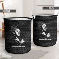 Chimamanda Ngozi Adichie Laundry Basket with Expressive Speaking Portrait, Stories Shape Reality - Wonder Print Shop