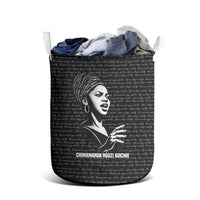 Chimamanda Ngozi Adichie Laundry Basket with Expressive Speaking Portrait, Stories Shape Reality - Wonder Print Shop