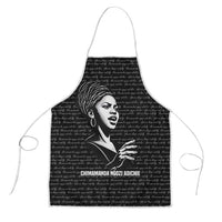 Chimamanda Ngozi Adichie Apron with Expressive Speaking Portrait, Stories Shape Reality - Wonder Print Shop