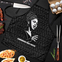 Chimamanda Ngozi Adichie Apron with Expressive Speaking Portrait, Stories Shape Reality - Wonder Print Shop