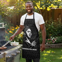 Chimamanda Ngozi Adichie Apron with Expressive Speaking Portrait, Stories Shape Reality - Wonder Print Shop
