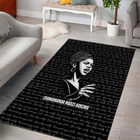 Chimamanda Ngozi Adichie Area Rug with Expressive Speaking Portrait, Stories Shape Reality - Wonder Print Shop