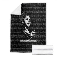 Chimamanda Ngozi Adichie Blanket with Expressive Speaking Portrait, Stories Shape Reality - Wonder Print Shop