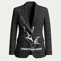 Chimamanda Ngozi Adichie Blazer with Expressive Speaking Portrait, Stories Shape Reality - Wonder Print Shop
