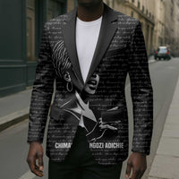 Chimamanda Ngozi Adichie Blazer with Expressive Speaking Portrait, Stories Shape Reality - Wonder Print Shop