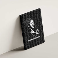 Chimamanda Ngozi Adichie Canvas Wall Art with Expressive Speaking Portrait, Stories Shape Reality - Wonder Print Shop