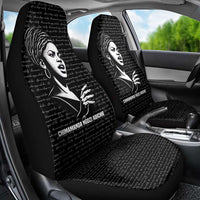 Chimamanda Ngozi Adichie Car Seat Cover with Expressive Speaking Portrait, Stories Shape Reality - Wonder Print Shop