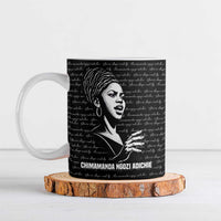 Chimamanda Ngozi Adichie Ceramic Mug with Expressive Speaking Portrait, Stories Shape Reality - Wonder Print Shop