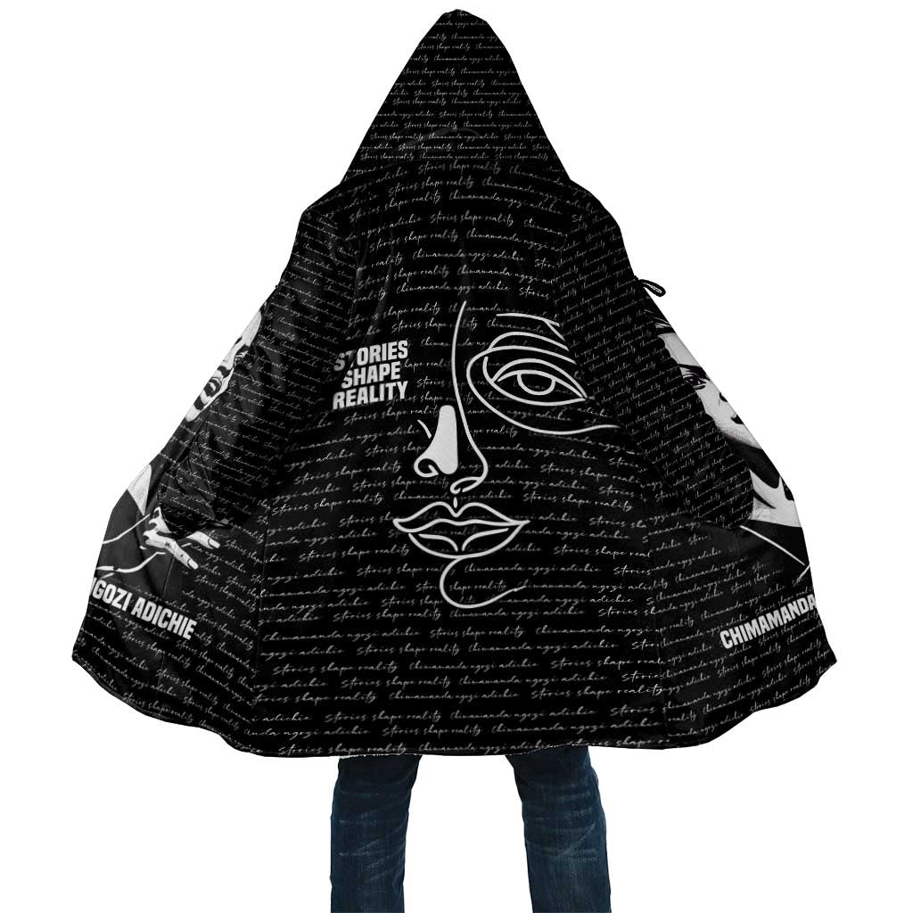 Chimamanda Ngozi Adichie Cloak with Expressive Speaking Portrait, Stories Shape Reality - Wonder Print Shop