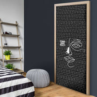 Chimamanda Ngozi Adichie Door Cover with Expressive Speaking Portrait, Stories Shape Reality - Wonder Print Shop