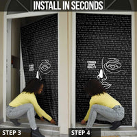 Chimamanda Ngozi Adichie Door Cover with Expressive Speaking Portrait, Stories Shape Reality - Wonder Print Shop