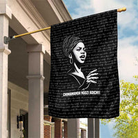 Chimamanda Ngozi Adichie Garden Flag with Expressive Speaking Portrait, Stories Shape Reality - Wonder Print Shop