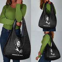 Chimamanda Ngozi Adichie Grocery Bag with Expressive Speaking Portrait, Stories Shape Reality - Wonder Print Shop