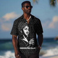Chimamanda Ngozi Adichie Hawaiian Shirt with Expressive Speaking Portrait, Stories Shape Reality - Wonder Print Shop
