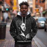 Chimamanda Ngozi Adichie Hoodie with Expressive Speaking Portrait, Stories Shape Reality - Wonder Print Shop