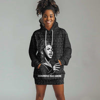 Chimamanda Ngozi Adichie Hoodie Dress with Expressive Speaking Portrait, Stories Shape Reality - Wonder Print Shop