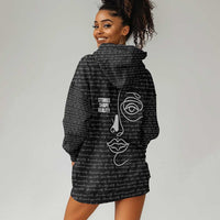 Chimamanda Ngozi Adichie Hoodie Dress with Expressive Speaking Portrait, Stories Shape Reality - Wonder Print Shop