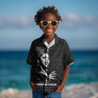 Chimamanda Ngozi Adichie Kid Hawaiian Shirt with Expressive Speaking Portrait, Stories Shape Reality - Wonder Print Shop