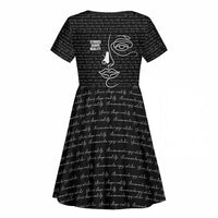 Chimamanda Ngozi Adichie Kid Short Sleeve Dress with Expressive Speaking Portrait, Stories Shape Reality - Wonder Print Shop