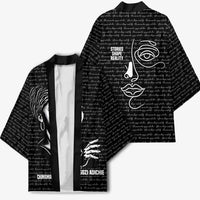 Chimamanda Ngozi Adichie Kimono with Expressive Speaking Portrait, Stories Shape Reality - Wonder Print Shop