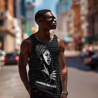 Chimamanda Ngozi Adichie Men Tank Top with Expressive Speaking Portrait, Stories Shape Reality - Wonder Print Shop