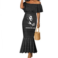 Chimamanda Ngozi Adichie Mermaid Dress with Expressive Speaking Portrait, Stories Shape Reality - Wonder Print Shop