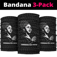 Chimamanda Ngozi Adichie Neck Gaiter with Expressive Speaking Portrait, Stories Shape Reality - Wonder Print Shop