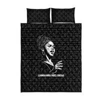 Chimamanda Ngozi Adichie Quilt Bed Set with Expressive Speaking Portrait, Stories Shape Reality - Wonder Print Shop