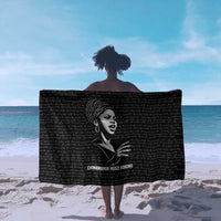 Chimamanda Ngozi Adichie Sarong with Expressive Speaking Portrait, Stories Shape Reality - Wonder Print Shop
